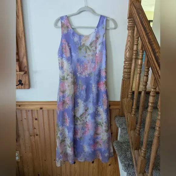 Vintage R&K Originals‎ Cottagecore Fairycore Floral Midi Dress Size 10 - Picture 6 of 8